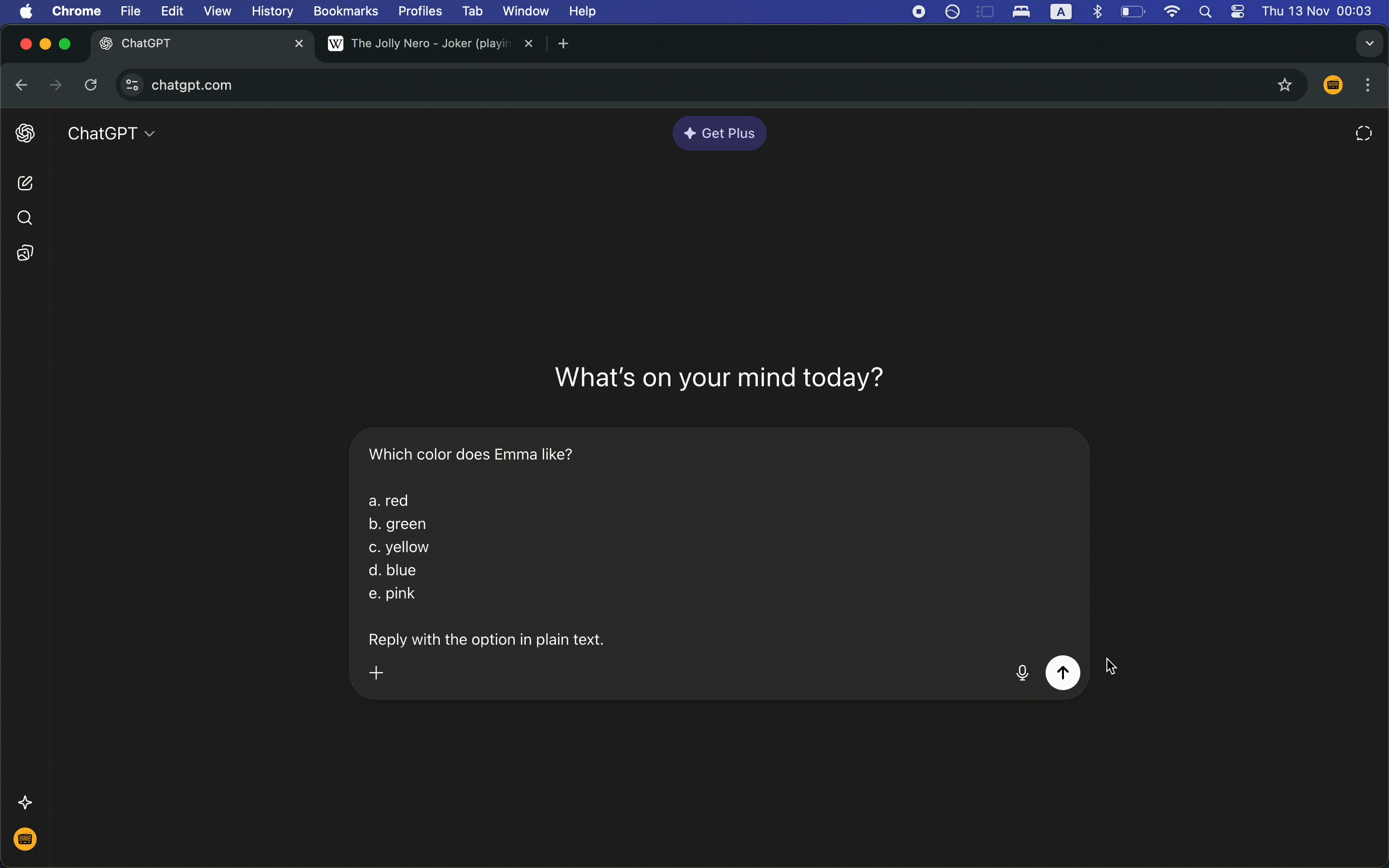 woman color preference
